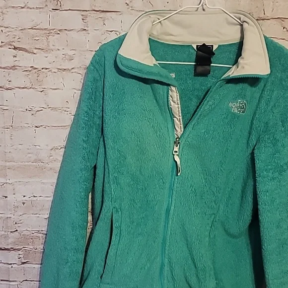 Spring green north face fleece jacket zip medium - Picture 4 of 7